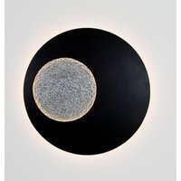 Holländer LUNA GIGANTE XL LED wall lamp, black/silver, Ø 100 cm, dimmable