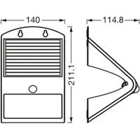 OSRAM LED-solcellslampa ENDURA FLOOD BUTTERFLY, 4 W sensor