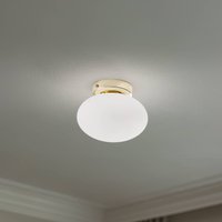 Domiluce Ceiling lamp Ufo, gold/white, Ø 18 cm, glass, G9