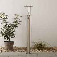 Brilliant York path light, stainless steel, motion detector, IP44