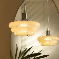 MARKET SET Sunset pendant light Ø 28 cm, misty white, glass, E27