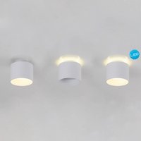 Näve LED-takspotlight Trimes, Ø 11,5 cm, vit, CCT, stegvis dimbar