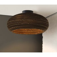 OSRAM DROP ceiling light, brown, Ø 40 cm, corrugated cardboard, E27
