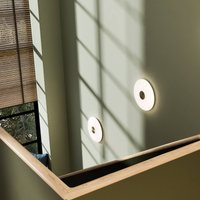Northern LED wall light Glint, Ø 25 cm, glass, opal white