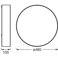 Ledvance Orbis Paris plafonnier Ø 48cm brun