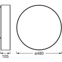 Ledvance Orbis Paris taklampa Ø 48cm brun