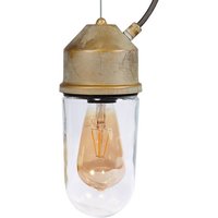 Moretti Luce Suspension 1951N laiton ancien, verre droit transp