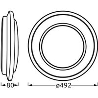 Plafonnier LED OSRAM ORBIS BERLIN, argent, Ø 49 cm Métal