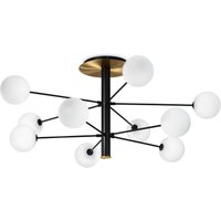 Ideallux Ideal Lux Cosmopolitan noir/laiton 10fl Ø 124