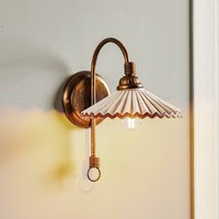 ONLI Applique murale Rosina, bronze avec abat-jour en céramique rose