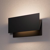 Lucande LED-utomhusvägglampa Meja, svart, metall, IP54