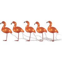 LED-Dekorationsleuchte Flamingo im 5er-Set