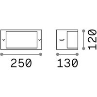 Ideallux Ideal Lux utomhusvägglampa Rex 1, antracit, IP44, E27