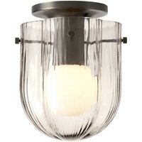 Gubi Seine ceiling light, antique brass, smoke grey glass