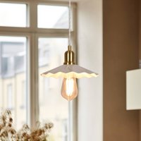 COREP Suzette pendant light, white, Ø 22 cm, metal