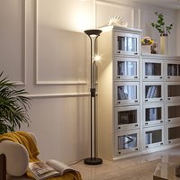 Lindby LED-läslampa Josefin, svart, läslampa, dimbar