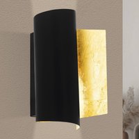 EGLO Falicetto vägglampa, svart/guldfärgad