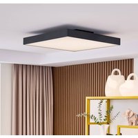 Lucande LED-taklampa Leicy, svart, 60 cm, RGBIC, CCT