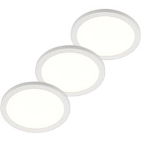 Prios LED-Deckenlampe Aureka, 3er-Set, Sensor, Ø 33 cm, weiß