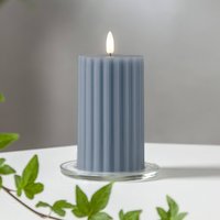 Świeca LED Flame Taśma niebieska 15 cm z prawdziwego wosku na baterie