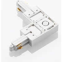 Lindby corner connector Linaro, white, single-circuit track lighting system