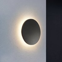 Lindby Selinel LED outdoor wall lamp, black, 23 cm, house number