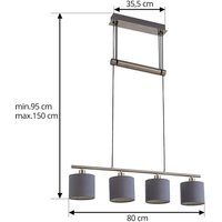 Lindby Jorin hänglampa, grå