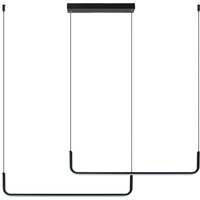 Zambelis LED hanging light 22010, matt black, 2-bulb