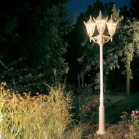 Albert Leuchten Country house lamp post 756 W, three-bulb