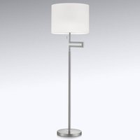 Knapstein Lilian floor lamp, LED dimmer, matt nickel/chrome