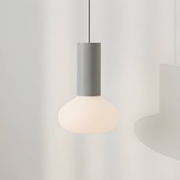 ALDEX Flo pendant light, grey, 1-bulb, glass