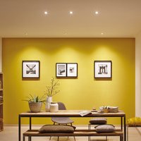 Paulmann inbyggnadslampa Nova, vit Ø 8 cm GU10-LED IP44 3-pack