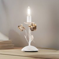 ONLI Carolina table lamp, ivory-coloured, 1-bulb, iron