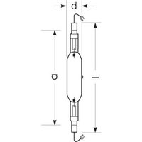 RADIUM metallhalogenidlampa K12s 2150W HRI-TS N/XL klar