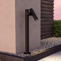 EGLO Fossignano LED path light, height 70 cm, black, metal, 2-bulb.