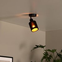 Lucide Tagalog downlight made of bamboo, 1-bulb