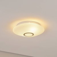 Argon Taklampa Cyril i glas, vit-mässing