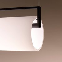 Vibia LED-hänglampa KONTORNO, längd 122 cm, svart 930 dim