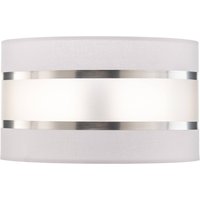 HELam Abat-jour Helen E27 Ø25/hauteur 15cm blanc/argent