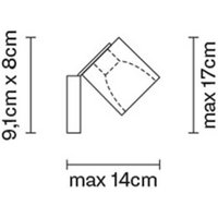 Fabbian Cubetto vägglampa GU10 koppar/klar