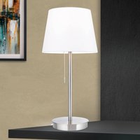 ORION Bordslampa Ludwig med USB-port vit/nickel matt