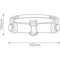 Quintiesse Plafonnier WYNWOOD, laiton vieilli, Ø 42 cm, à 3 lampes. Métal/verre