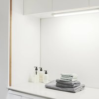 Nordlux Glendale LED batten light, 59 cm, IP20, plastic, white