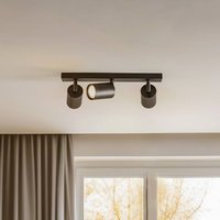SIGMA Zoom ceiling spotlight, 3-bulb, black