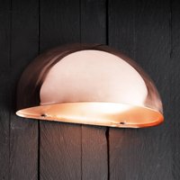 Nordlux Vägglampa Bergen, halvcirkelformad, koppar