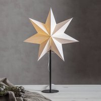 STAR TRADING Mixa standing star, metal/paper black/white