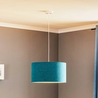 Duolla Bristol pendant light, woven pattern, turquoise