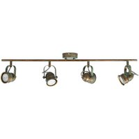 Lindby Deckenstrahler Leonor, 4-flg., grün, Metall, 78 cm