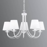 Trio Lighting Välformad ljuskrona Cortez med fem ljuskällor