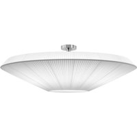 Bover Plafonnier Siam 120, hauteur 36 cm, nickel/blanc